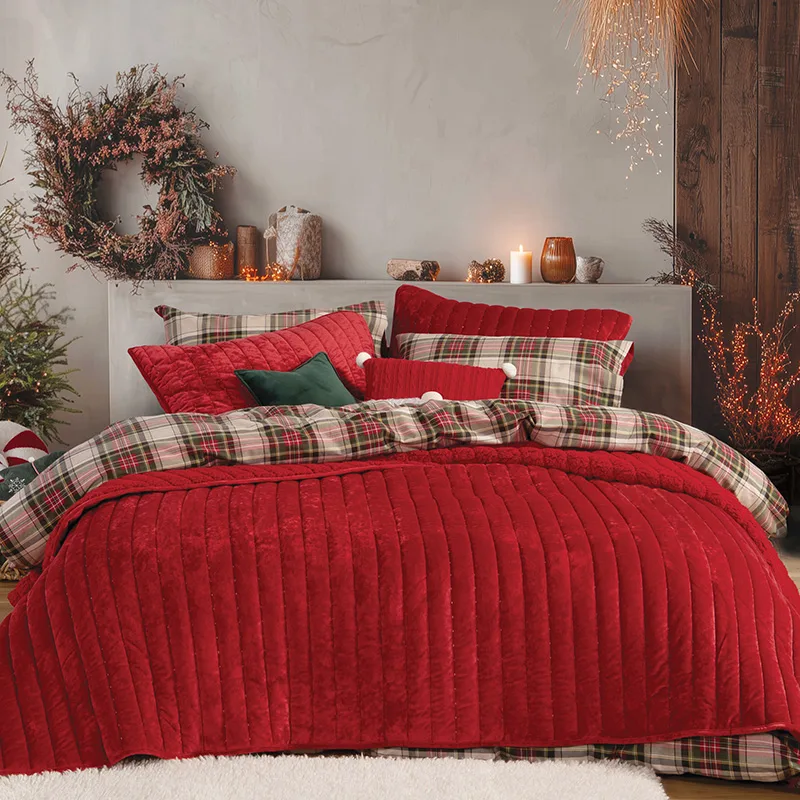 Κουβερτοπάπλωμα Υπέρδιπλο 240X220 Nef Nef Sweet Christmas Red (240x220)