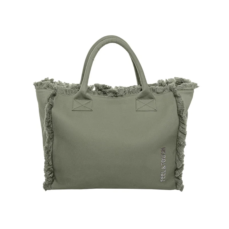 Τσάντα Θαλάσσης 40x35x20 Feel & Touch Caribbean Khaki