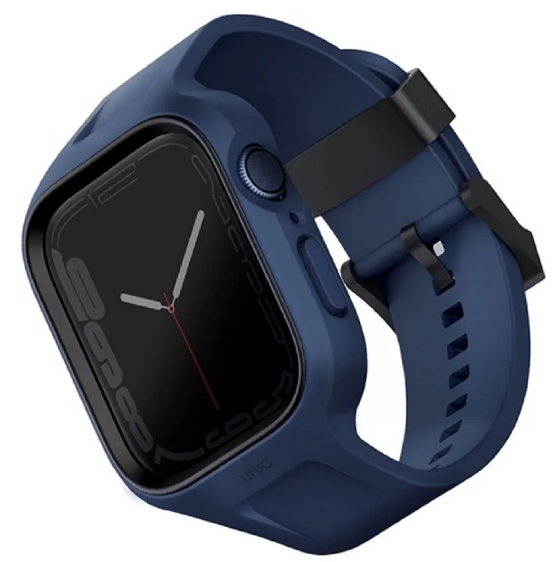 Uniq Monos Unibody Λουράκι Σιλικόνης με Θήκη - Apple Watch SE/9/8/7/6/5/4 (45/44mm) - Marine Blue (UNIQ-45MM-MONOSBLU)