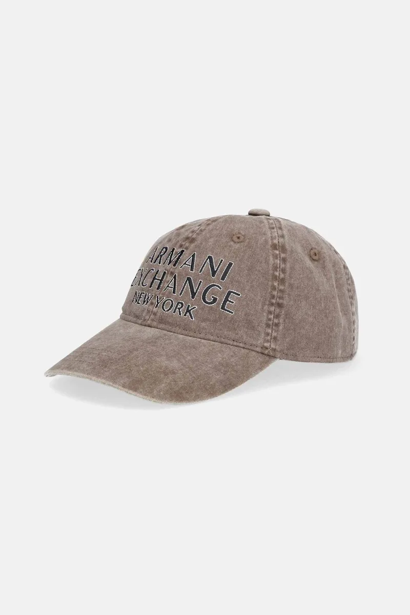 Armani Exchange ανδρικό καπέλο jockey με λογότυπο - XM002025AF15502 Μπεζ