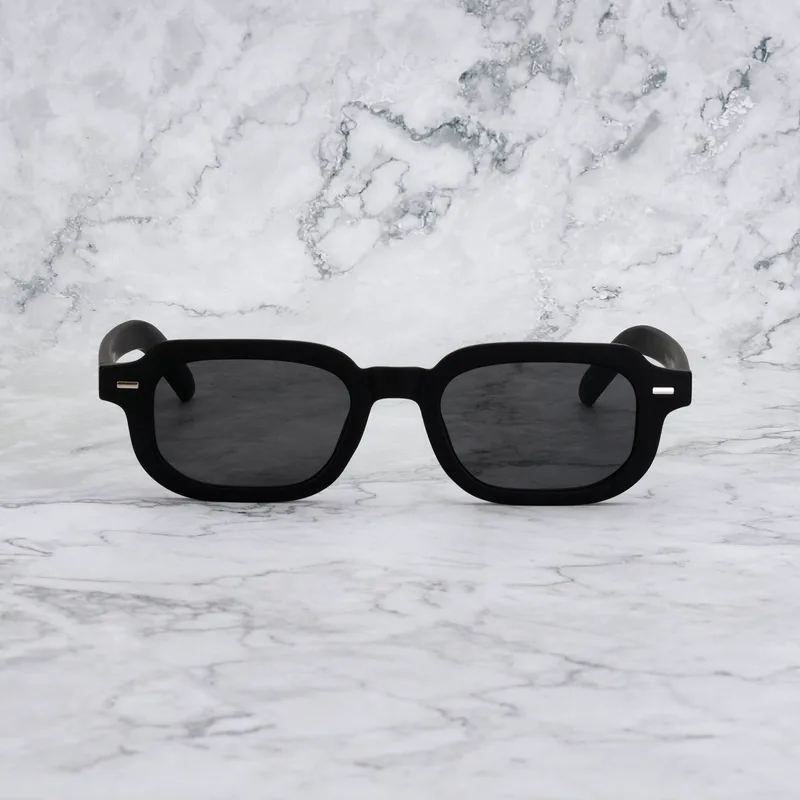 BROOK Tinted Sunglasses | Matt Black | Gray Shades | Explicit Poets Sunglasses