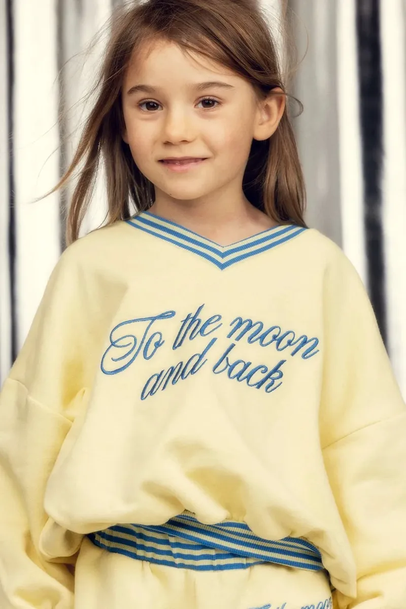 Mini Rodini Μπλούζα παιδική βαμβακερή To the moon