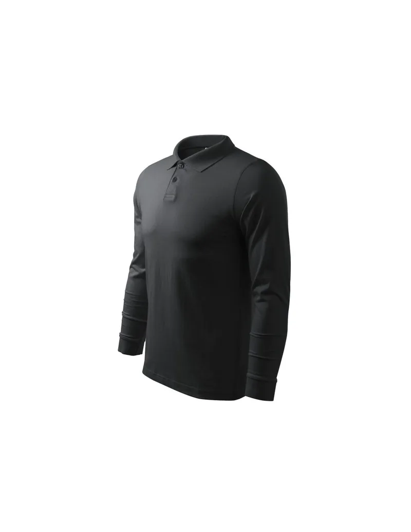 Malfini Ανδρική Μπλούζα Μακρυμάνικη Polo Γκρι MLI-21194