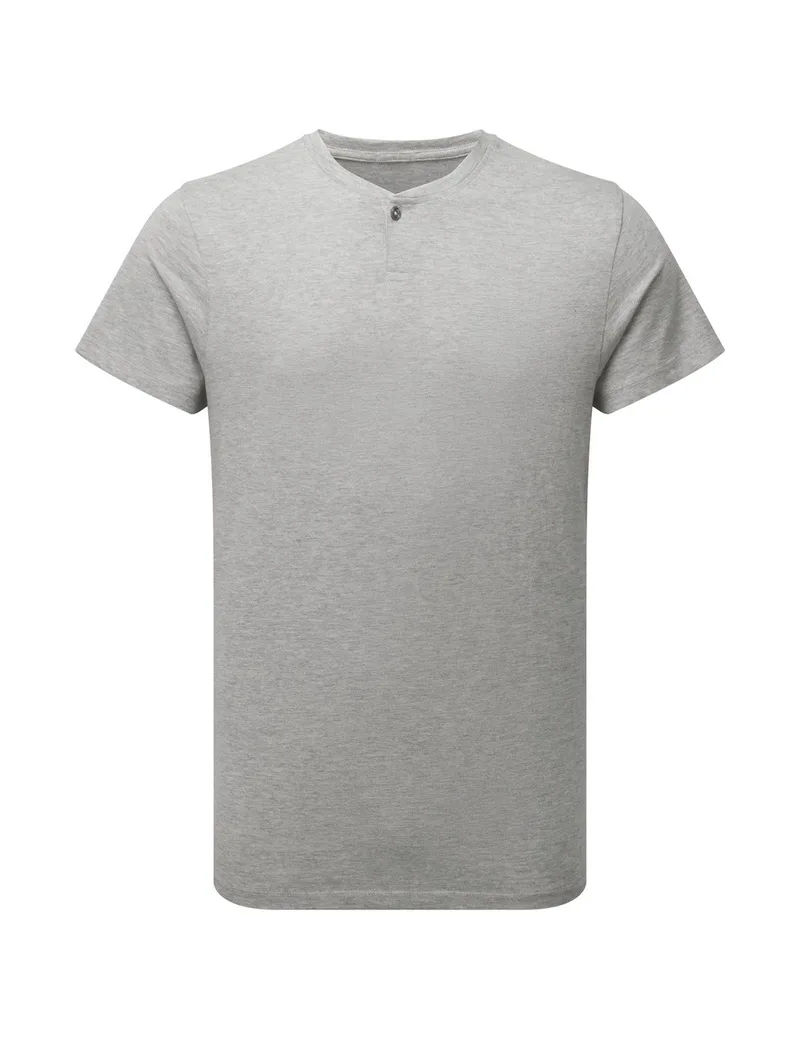 Ανδρικό T-shirt με κουμπί PREMIER PR219 Comis Grey Melange