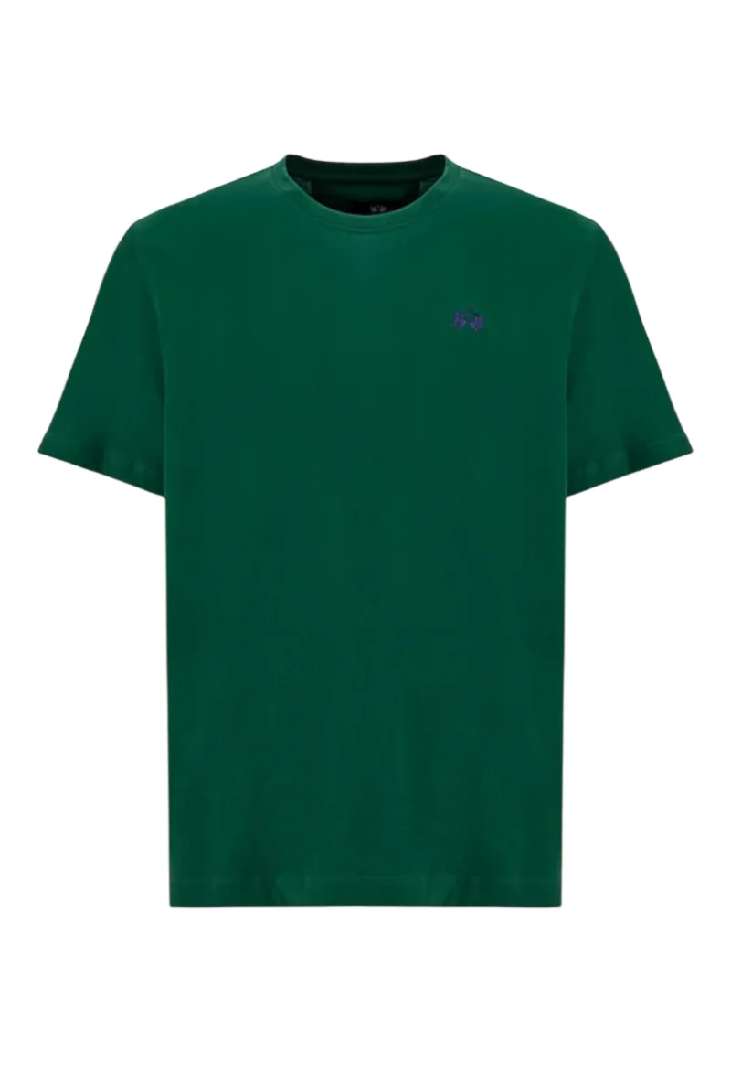 ΑΝΔΡΙΚΟ T-SHIRT LA MARTINA ΚΟΝΤΟΜΑΝΙΚΟ ΣΚΟΥΡΟ ΠΡΑΣΙΝΟ