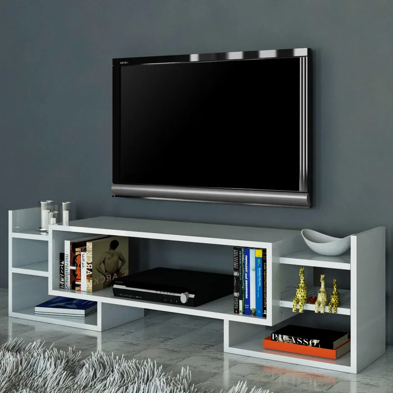 Έπιπλο Τηλεόρασης Sema - White 745Dcd3046 (115x38,2x29,6)
