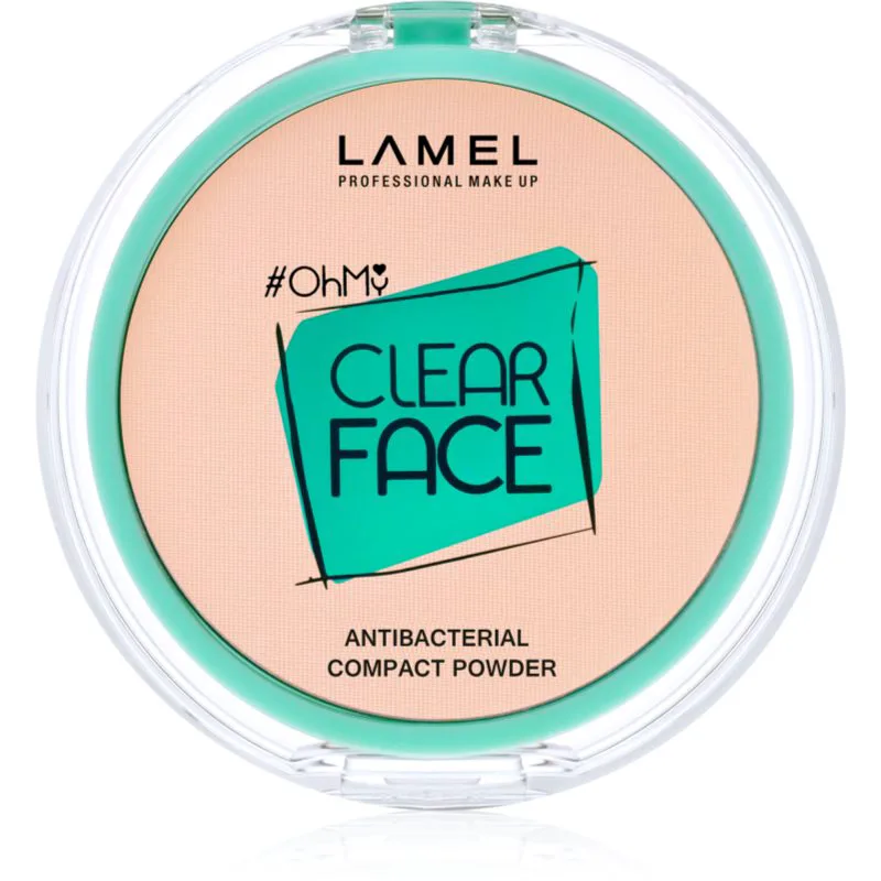 LAMEL OhMy Clear Face συμπαγής πούδρα με αντιβακτηριακό συστατικό απόχρωση 403 Rosy beige 6 γρ