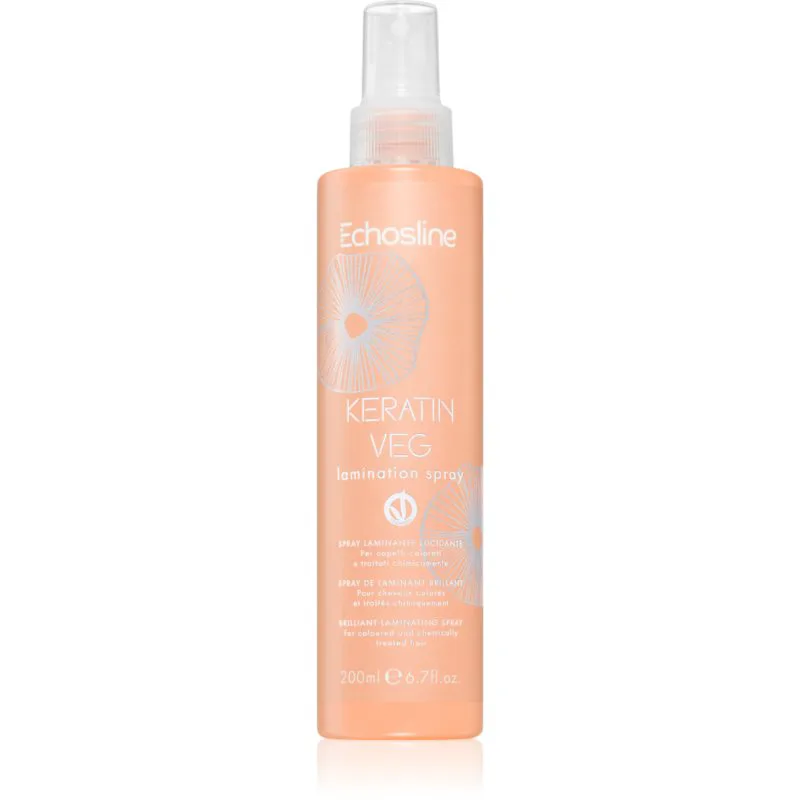 Echosline Keratin veg Lamination Spray Lamination Spray Για λάμψη και απαλότητα μαλλιών 200 ml