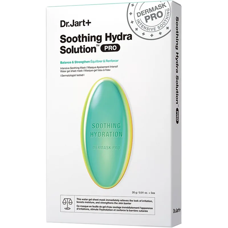 Dr.Jart+ Dermask Pro Soothing Hydra Solution Sheet Face Mask Εντατική Μάσκα σε Μορφή Τζελ που Προσφέρει Ανακούφιση στο Δέρμα 26g