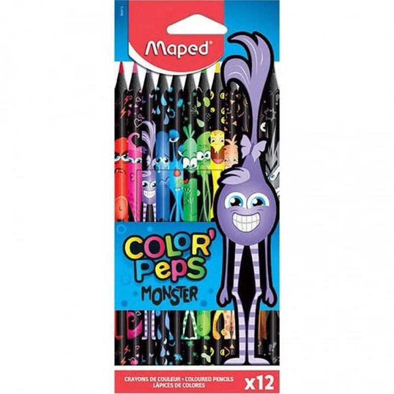 Ξυλομπογιές Maped Color'Peps Monster Σετ 12 Τεμ 862612