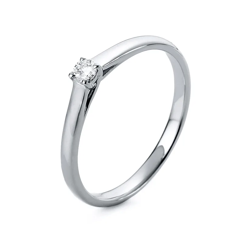 Diamond Group Μονόπετρο Δαχτυλίδι με Διαμάντι Brilliant από Λευκό Χρυσό 18 Καρατίων DDX464