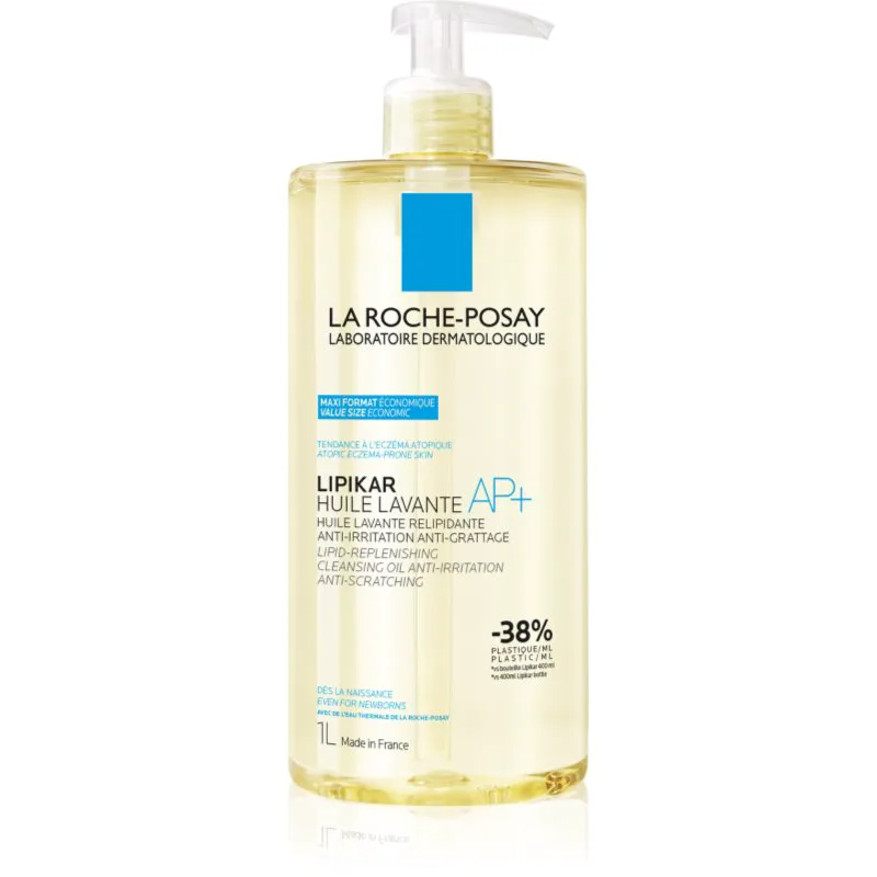 La Roche-Posay Lipikar Huile AP+ μαλακτικό λάδι αναπλήρωσης λιπιδίων για μπάνιο ενάντια στον ερεθισμό 1000 ml