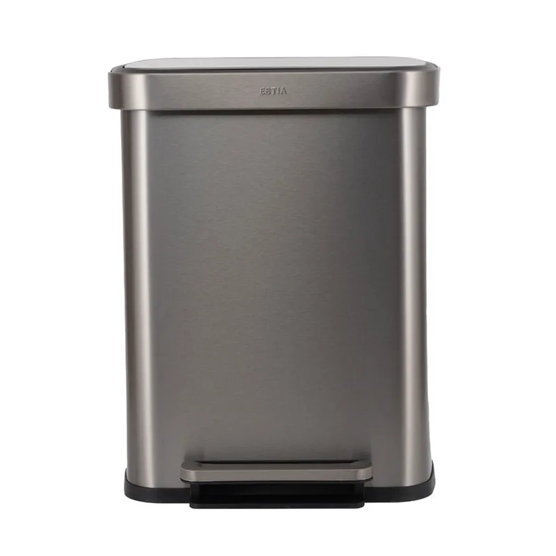 Κάδος Απορριμμάτων (37.5x45x57) Estia 50lt Flatop Inox 01-31954