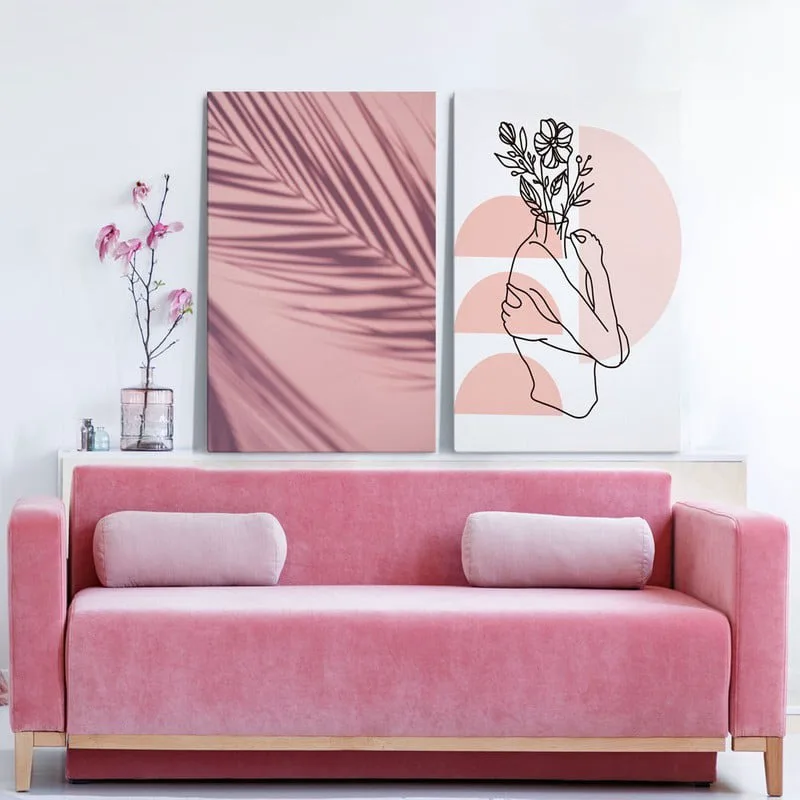 Σετ Δίπτυχος Πινακας σε καμβά BLOOM IN GRACE