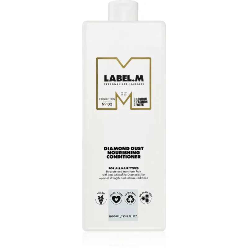 label.m Diamond Dust Nourishing Conditioner θρεπτικό κοντίσιονερ για ξηρά μαλλιά 1000 ml
