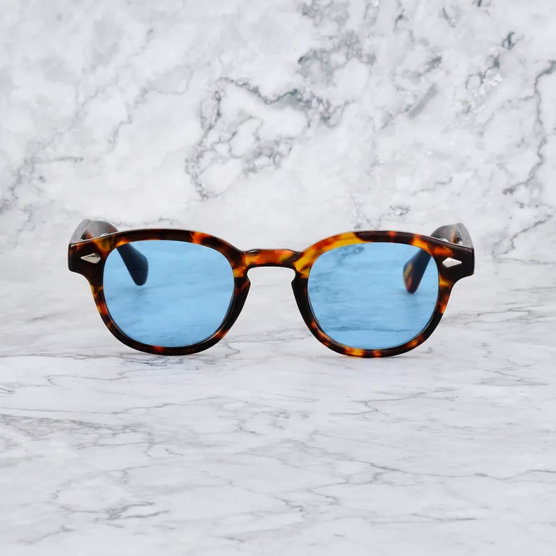 JOHNNY TORTOISE Tinted Sunglasses | Tortoise | Sky Blue Shades | Explicit Poets Sunglasses