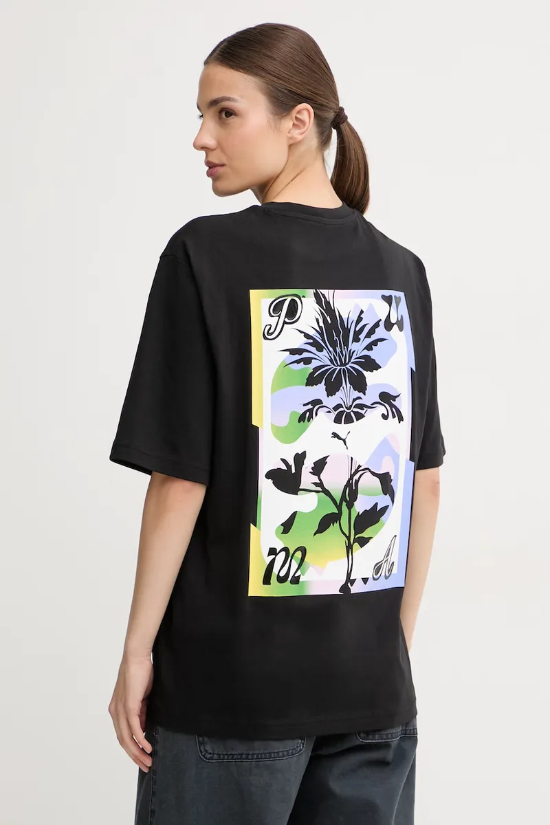 Puma t-shirt γυναικείο βαμβακερό Graphics Psychoflower