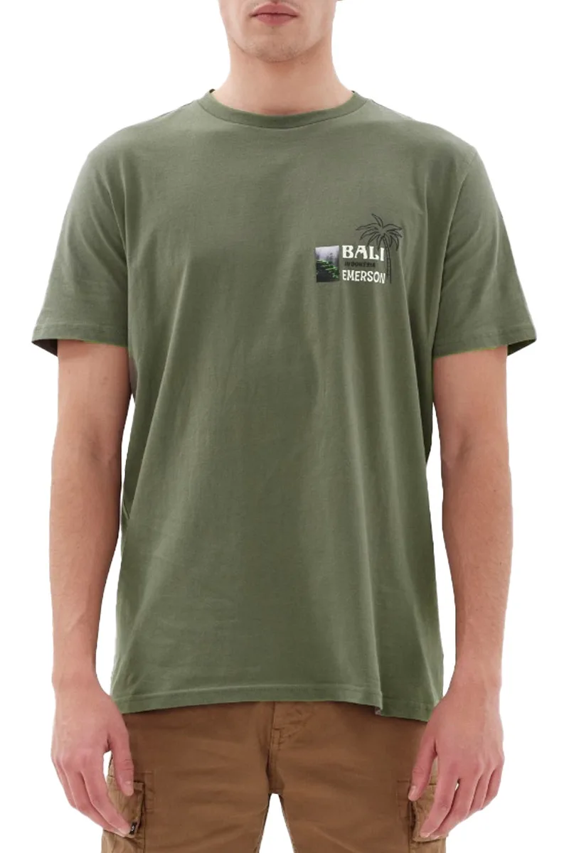 Μπλούζα Κοντομάνικη Emerson Bali 231.EM33.136-ARMY GREEN Ανδρικό