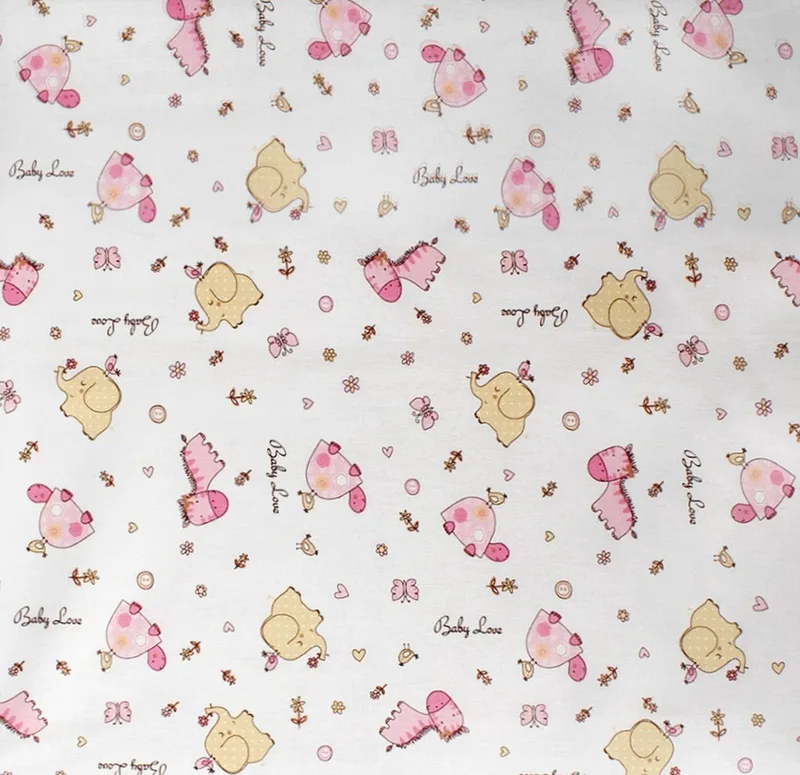 ΠΑΝΑ ΧΑΣΕΣ bebe Elephant 172 80X80 Ροζ Cotton 100%