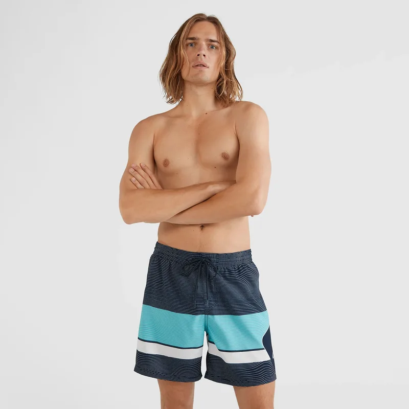 STACKED SWIM SHORTS 16" ΜΠΛΕ