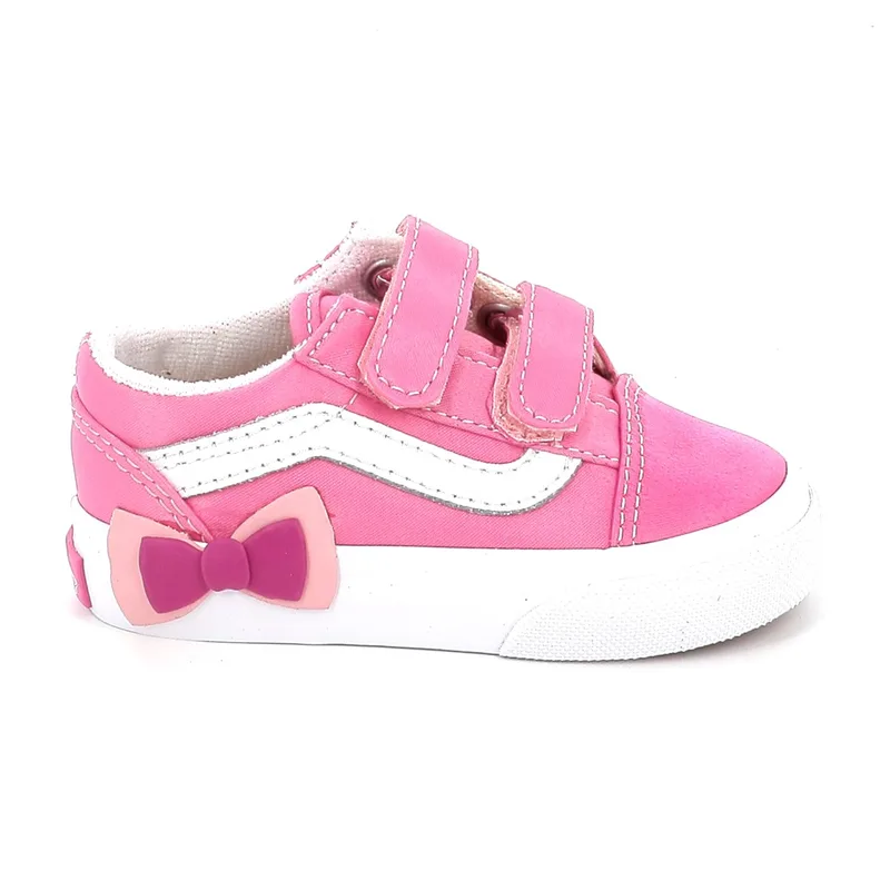 Παιδικό Χαμηλό Casual για Κορίτσι Vans Old Skool V Bow Χρώματος Ροζ VN000E9WFRQ1