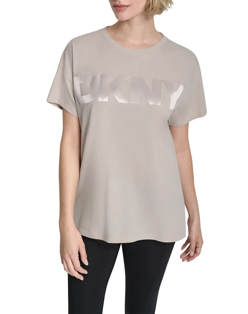 DKNY DP6T1534 LOGO ΜΠΛΟΥΖΑΚΙ ΚΟΝΤΟΜΑΝΙΚΟ DKNY DP6T1534-OTA Biege