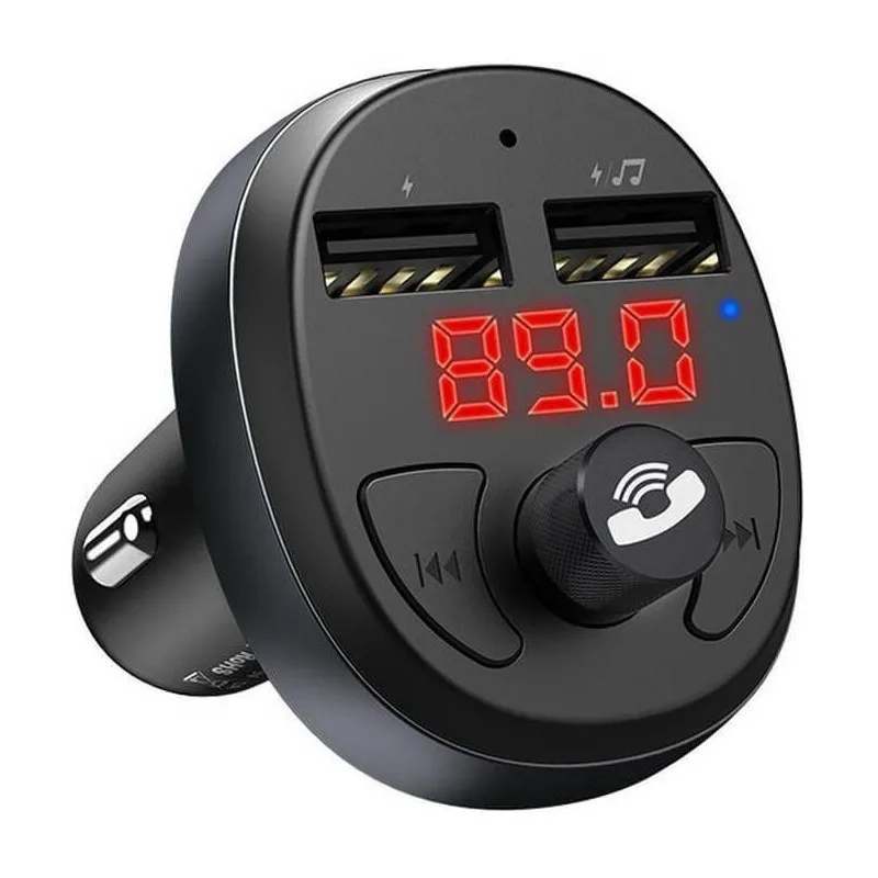 Φορτιστής Αυτοκινήτου Με Wireless FM Transmitter Και 2 USB Θύρες Hoco E41