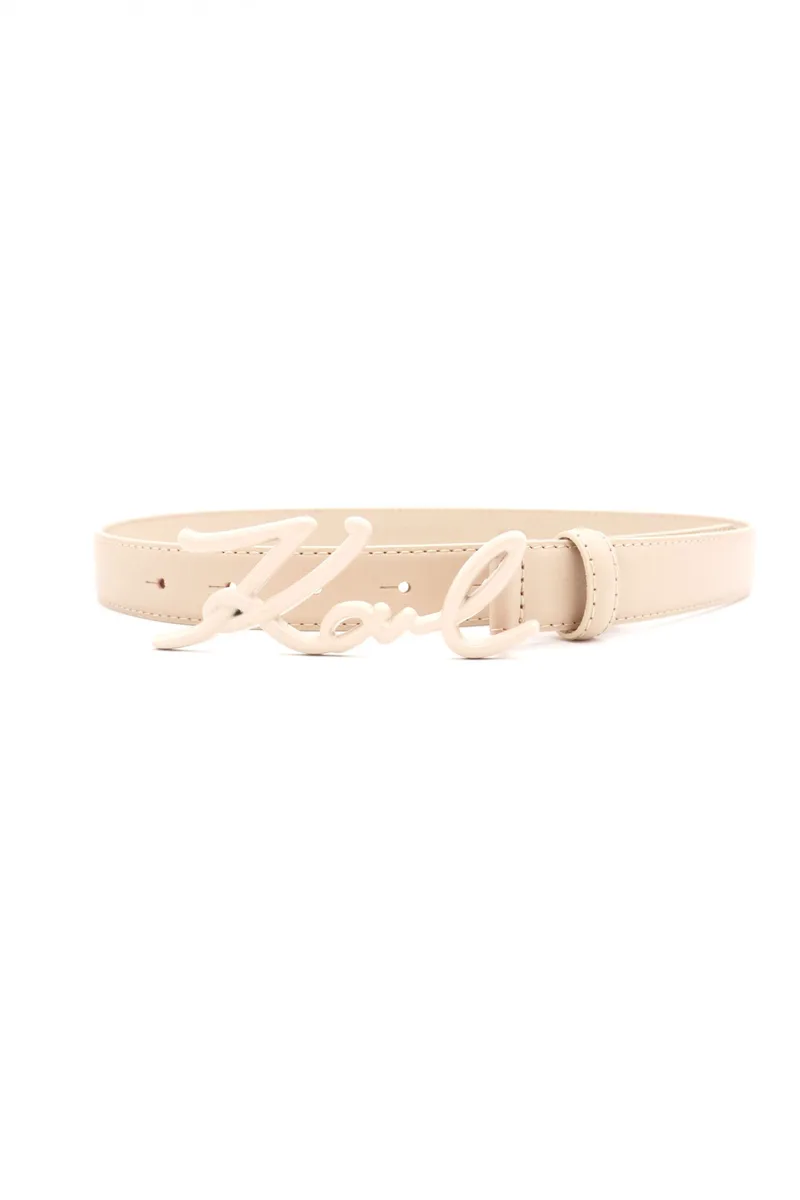 KARL LAGERFELD ΖΩΝΗ ΔΕΡΜΑ K/SIGNATURE H2.5 ΕΚΡΟΥ