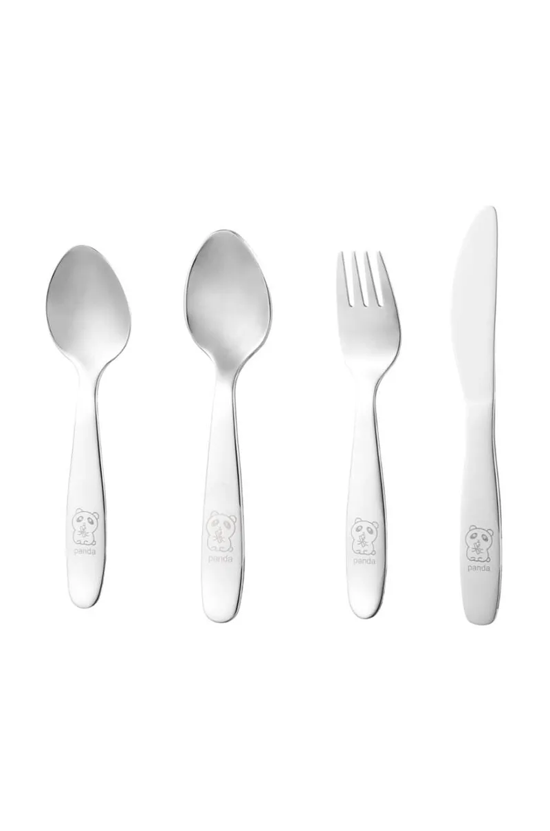 Dorre Σετ παιδικά μαχαιροπίρουνα Dorre Panda 4-pack