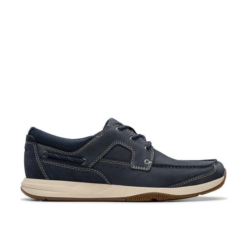 CLARKS ΑΝΔΡΙΚΟ CASUAL Sailview Lace 26176972 Navy Nubuck