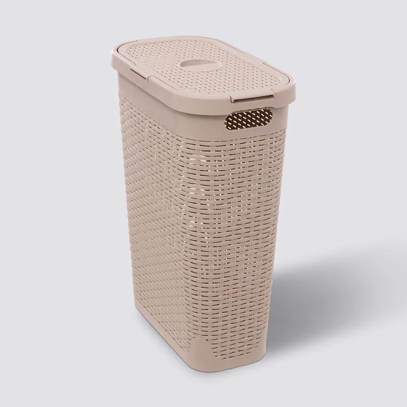 Καλάθι Απλύτων 40Lit (26.5x46.4x60.5) F-V Rattan Slim Linen 202409L