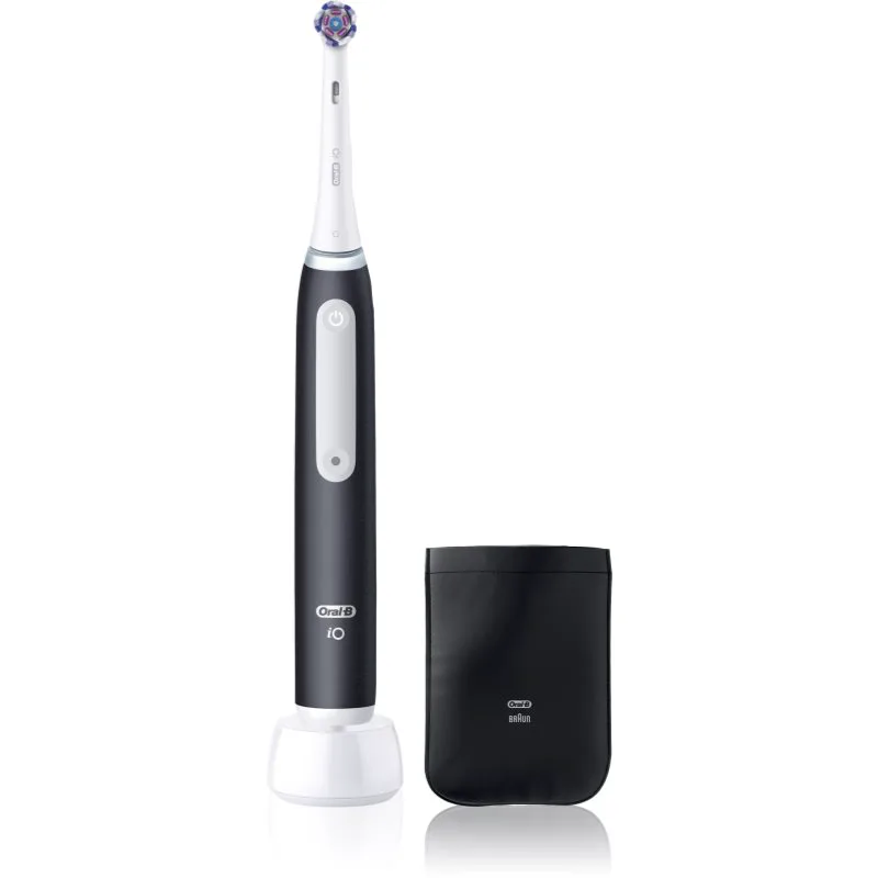 Oral-B iO White Clean ηλεκτρική οδοντόβουρτσα με θήκη φορτιστή Matte Black 1 τμχ