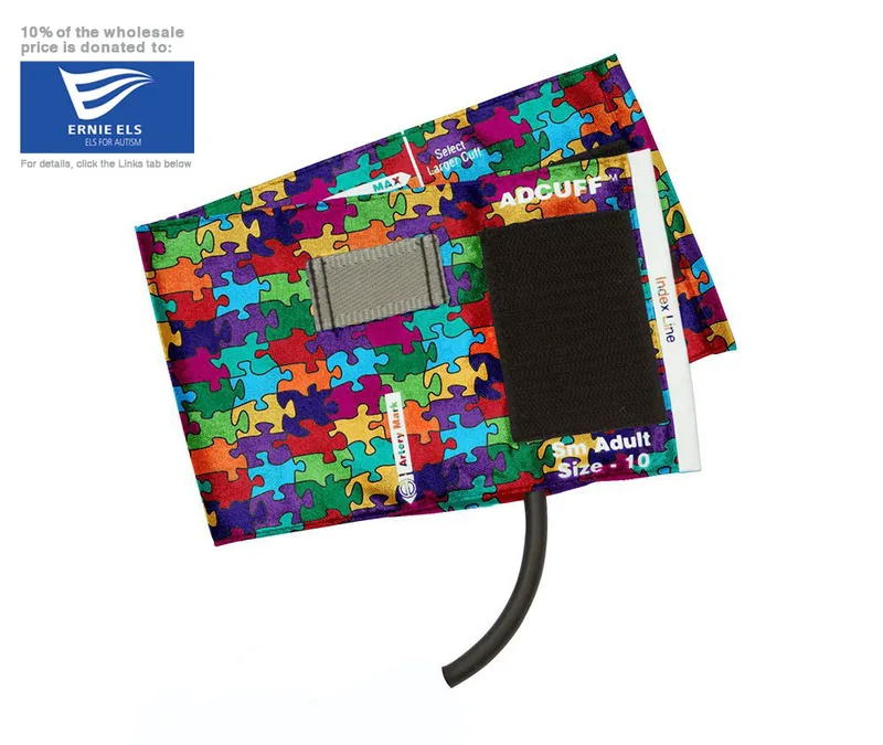 Περιχειρίδα Πιεσομέτρων ADC USA Adcuff™ Μονού Σωλήνα Puzzle Pieces Small Adult