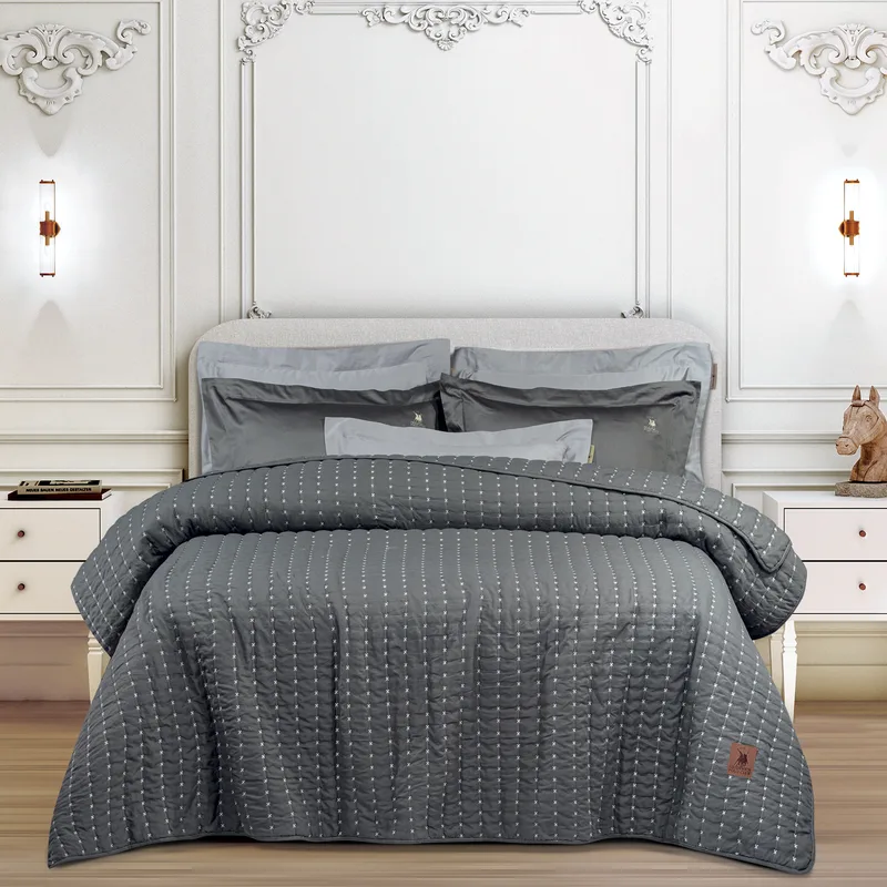 Κουβερλί Microfiber King 230x250εκ. Essential 3465 Γκρι Σκούρο Greenwich Polo Club (Ύφασμα: Microfiber, Χρώμα: Γκρι, Μέγεθος: King Size) - Greenwich Polo Club - 202000203465