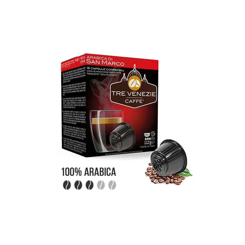 Tre Venezie Arabica Di San Marco συμβατές κάψουλες Dolce Gusto - 16 τεμ.