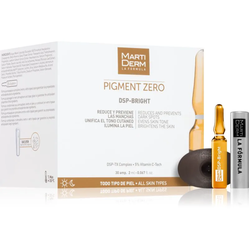 MartiDerm Pigment Zero DSP-BRIGHT Ορός αποχρωματισμού με βιταμίνη C με βιταμίνη C 30x2 ml
