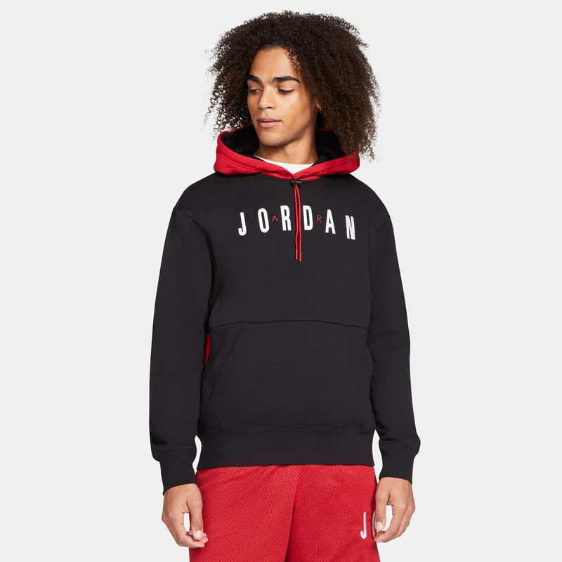 JORDAN JUMPMAN AIR FLEECE PULLOVER HOODIE ΜΑΥΡΟ