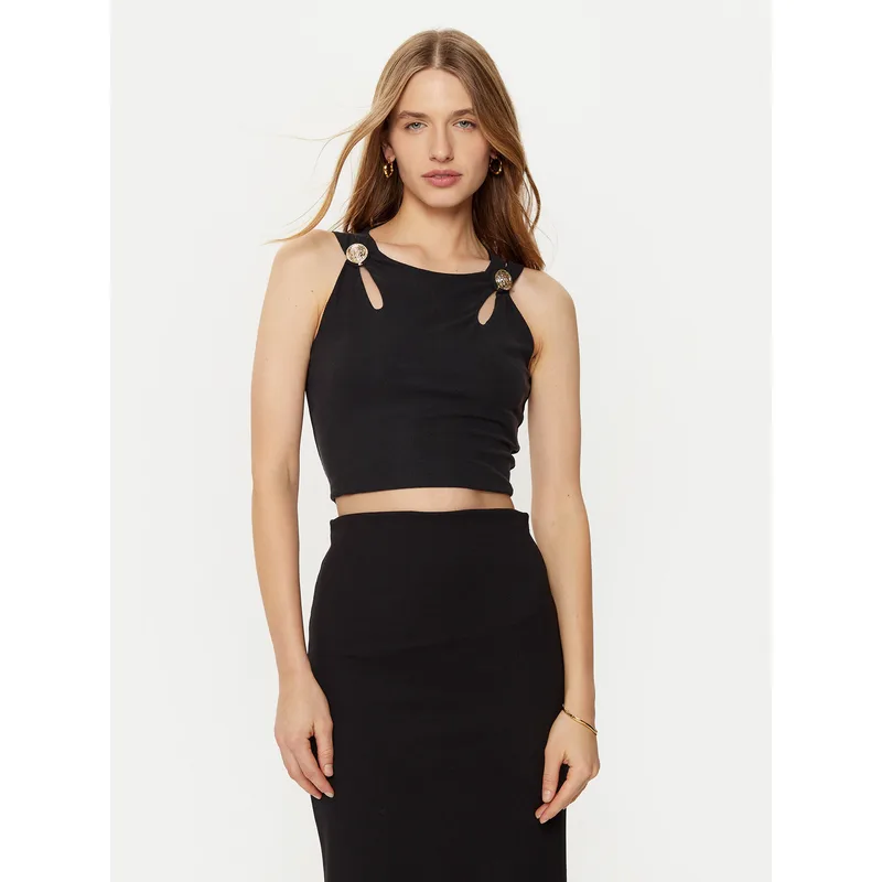 Guess Τοπ W5RP13 KAQL2 Μαύρο Regular Fit