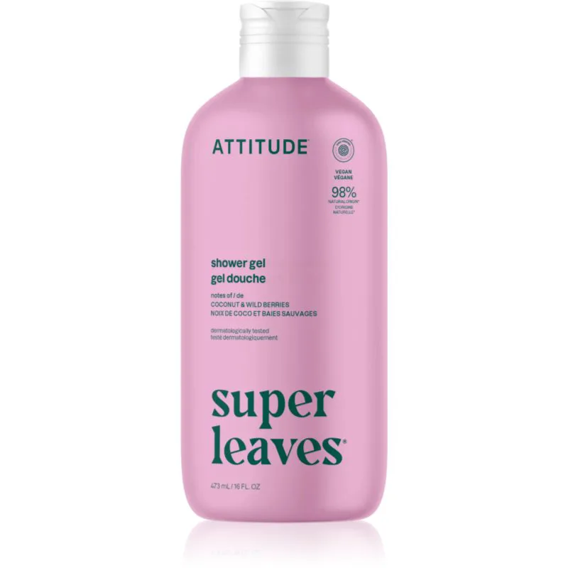 Attitude Super Leaves Coconut & Wild Berries τζελ για ντους 473 ml