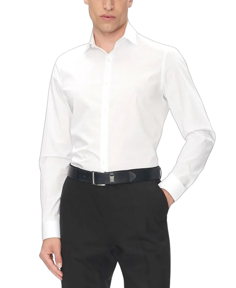 Ανδρικό Slim Πουκάμισο Λευκό Calvin Klein LV019EU000-XO0