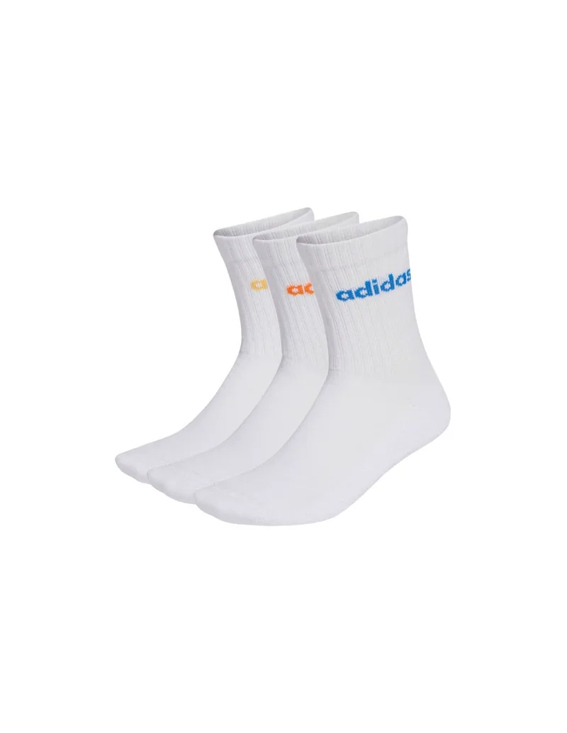 adidas Linear Crew Cushioned Socks 3 Pairs white KD1717