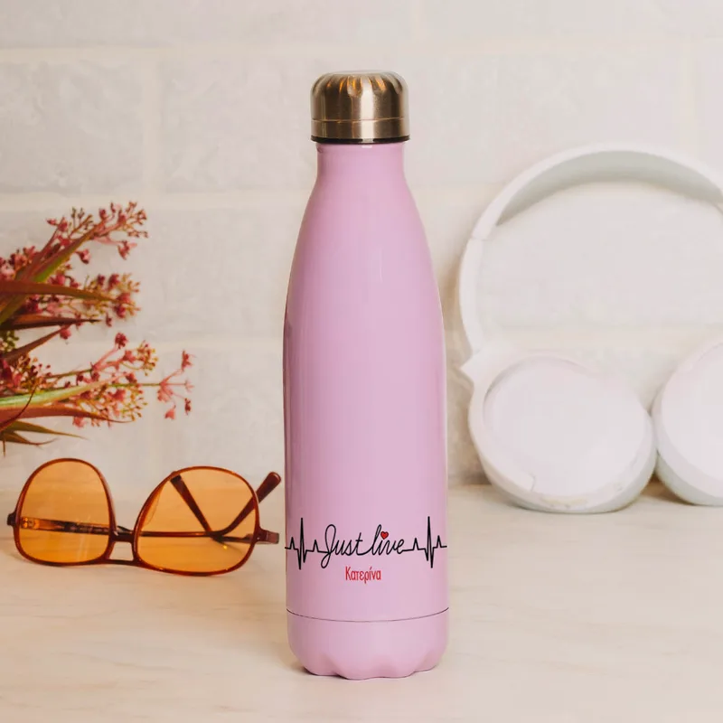 Just Live - Μπουκάλι Θερμός 500ml - Μωβ