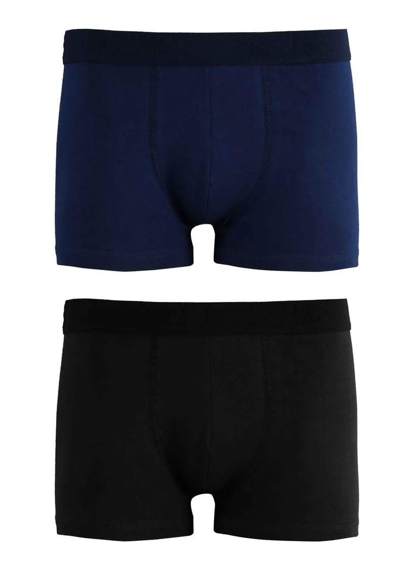 Boxer βαμβακέρο με εξωτερικό λάστιχο 2pack. MULTI COLOUR