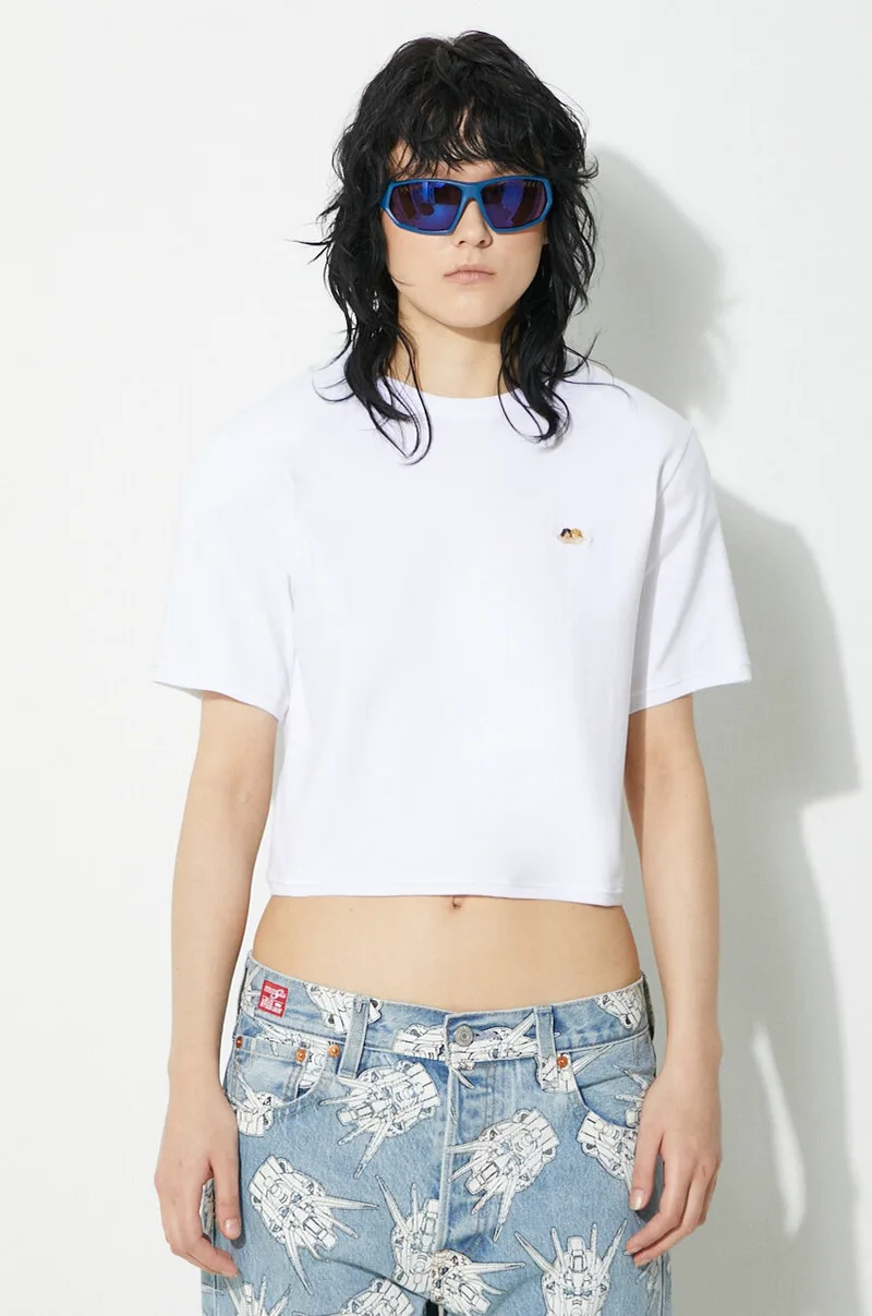 Fiorucci Μπλουζάκι Fiorucci Angel Patch Padded Cropped T-Shirt