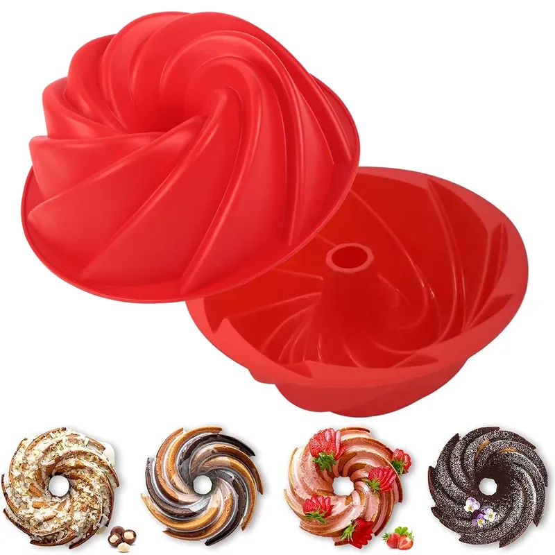 Φόρμα Σιλικόνης Cake Twister Γαλάζιο/Κόκκινο 19cm