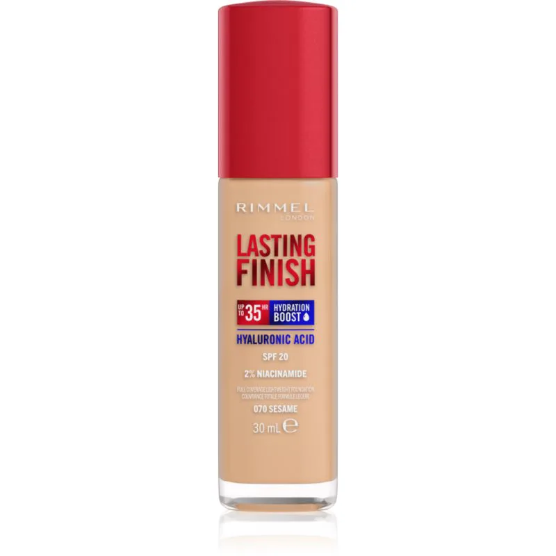 Rimmel Lasting Finish 35H Hydration Boost ενυδατικό μεικ απ SPF 20 απόχρωση 070 Sesame 30 ml