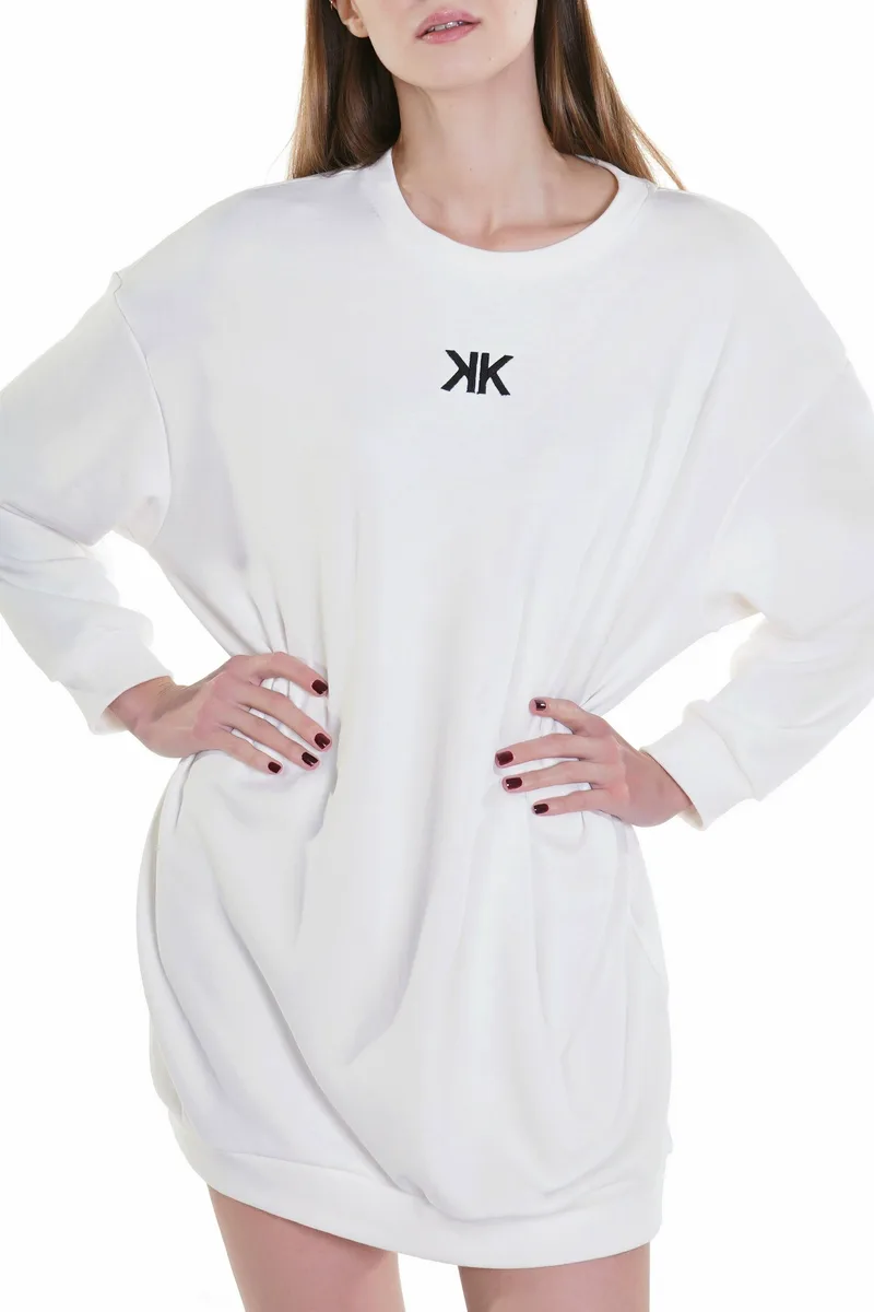 Φόρεμα Kendal + Kylie Oversized Sweat KKW3703006-OFF-WHITE Γυναικείο