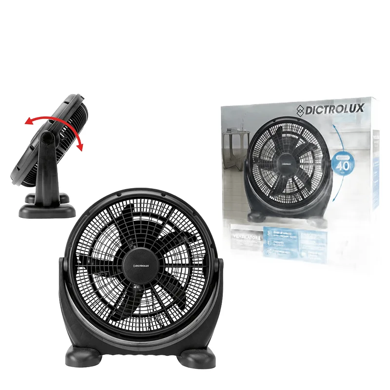 Ανεμιστήρας Φορητός Μαύρο Φ40cm 80W