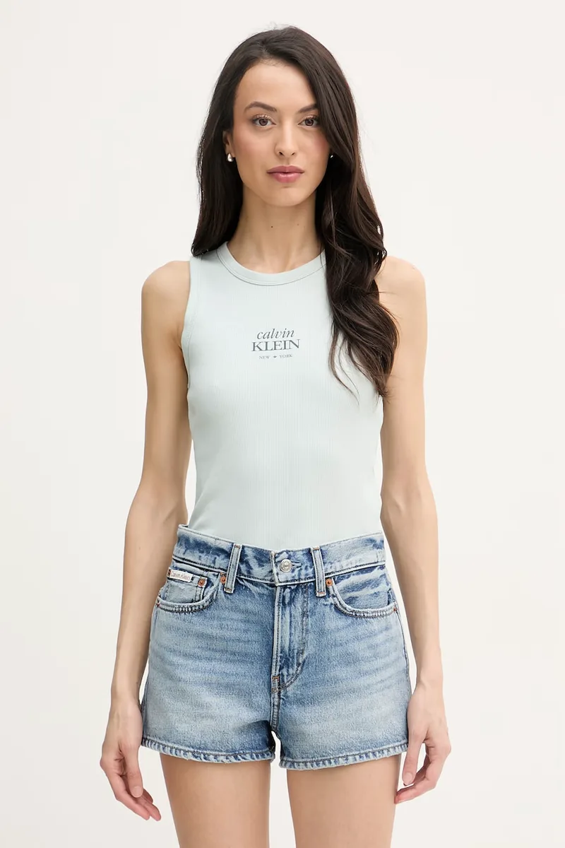 Calvin Klein Jeans Τοπ γυναικείο με βαμβάκι
