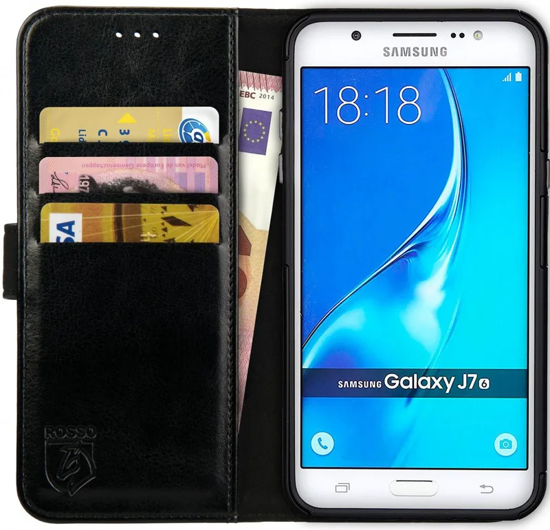 Κόκκινο Element PU Θήκη Πορτοφόλι Samsung Galaxy J7 2016 - Black (8719246151118)